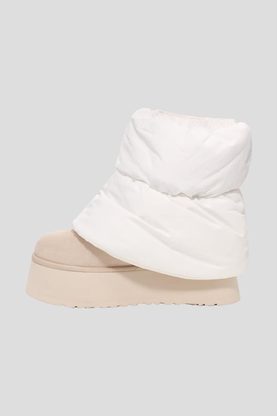 UGG UGG Kadın Süet Topuk Dolgu Neopren Gövde Boğaz Kısmı Çorap Geçmeli Ekru Bot & Bootie 1158275-EKRU