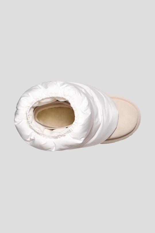 UGG UGG Kadın Süet Topuk Dolgu Neopren Gövde Boğaz Kısmı Çorap Geçmeli Ekru Bot & Bootie 1158275-EKRU