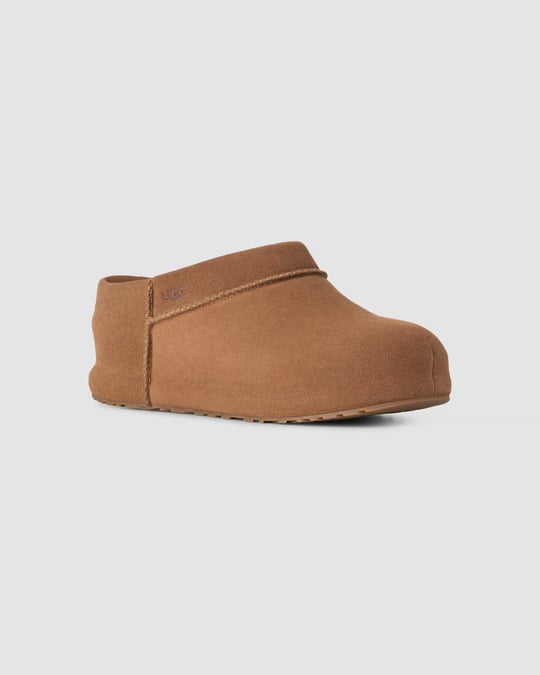 UGG UGG Kadın Süet Yüzey Koyun Postu Astar ve Tabanlıklı Alçak Platform Tabanlı Taba Bot & Bootie 1180254-CHESTNUT