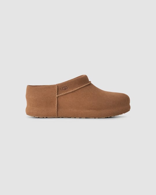 UGG UGG Kadın Süet Yüzey Koyun Postu Astar ve Tabanlıklı Alçak Platform Tabanlı Taba Bot & Bootie 1180254-CHESTNUT