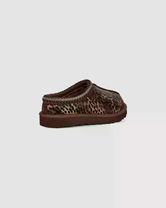 UGG UGG Kadın Yumuşak Astarlı EVA Dış Taban Süet Yüzey Leopar Terlik 1158350-BURNTCEDAR