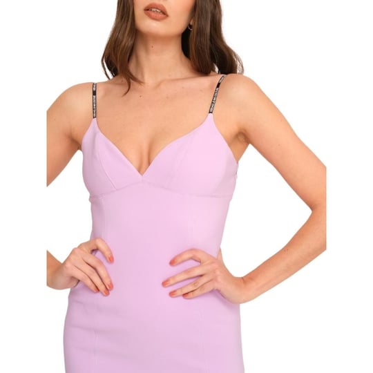 Versace Versace Kadın İnce Askılı Pamuklu Lila Elbise 72HAO942 N0103-302