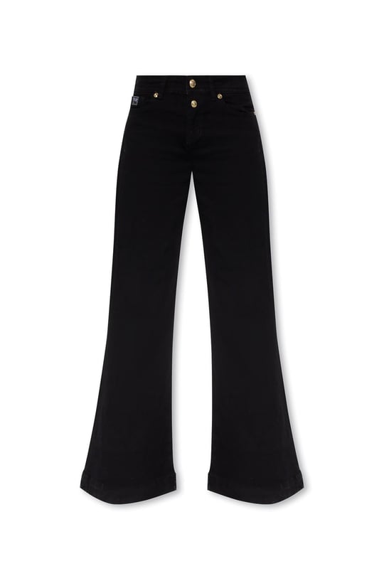 Versace Versace Kadın Marka Logolu Günlük Kullanım Siyah Pantolon 75HAB561 CDW00-909