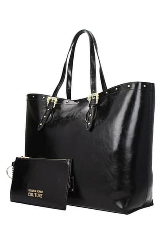Versace Versace Kadın Marka Tokalı Ayarlanabilir Askılı Siyah Omuz Çantası 75VA4BFMZS442-899