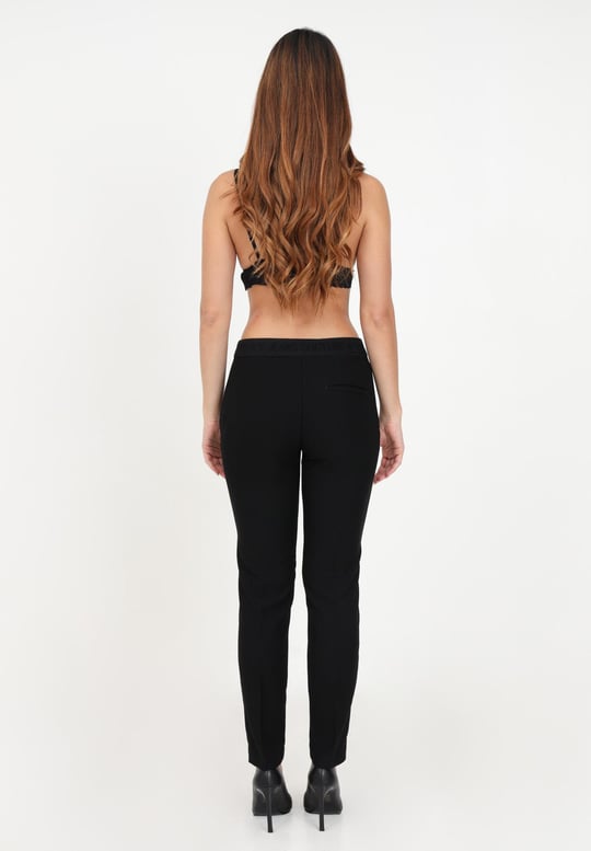 Versace Versace Kadın Normal Belli Dar Kesim Düz Paça Siyah Pantolon 75HAA112N0230-899