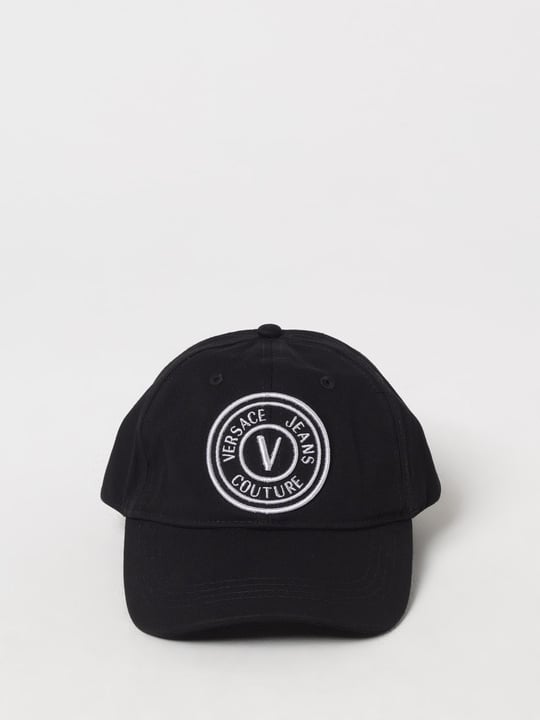 Versace Versace Kadın Pamuklu Ayarlanabilir Büyük Versace Yazılı Siyah Şapka 78YAZK26ZG366-L01