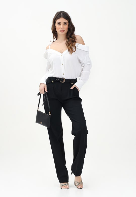 Versace Versace Kadın Pamuklu Normal Paça Cepli Siyah Pantolon 78HAA111N0356-899