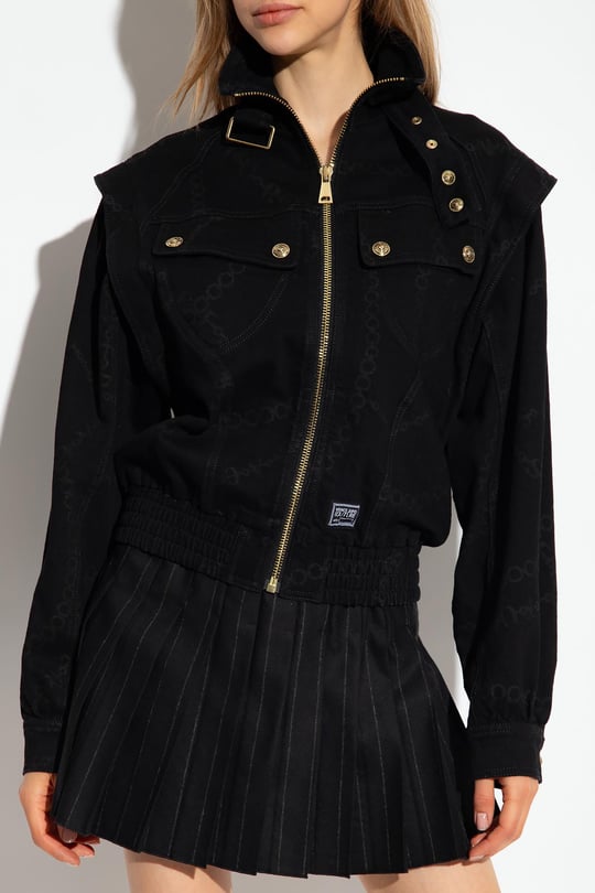Versace Versace Kadın Uzun Kol Normal Dik Yaka Günlük Siyah Ceket 75HAS457DS010L54-909