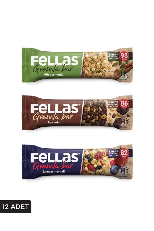 Fellas Granola Bar 23g Karma Kutu (3x4 adet)