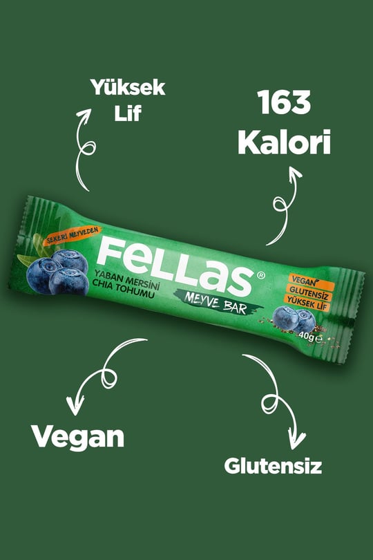 Meyve Bar 40g Süper İkili Kutu 24 Adet - Krş. Kuruyemiş x 12 Adet + Yaban Mersini x 12 Adet