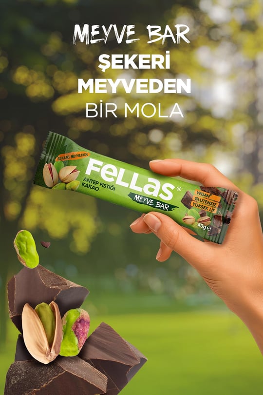 Meyve Bar - Antep Fıstıklı ve Kakaolu 40g x 12 Adet