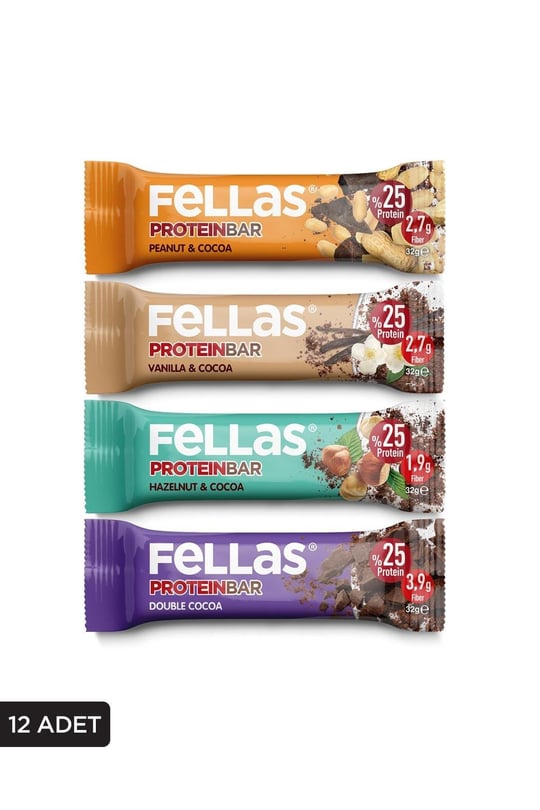 Protein Bar 32g Karma Kutu 12 Adet (4 çeşit)