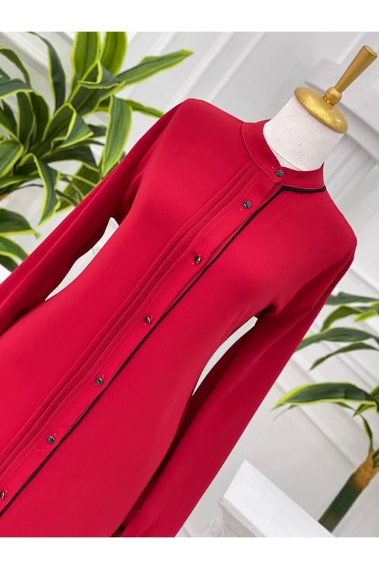 3 Pili Anne Tunik 5250-Kırmızı