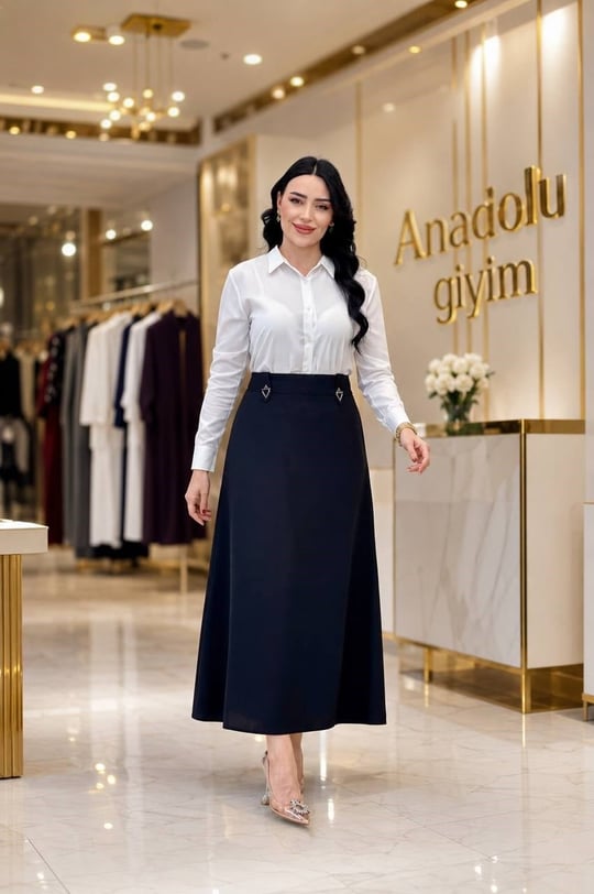 A Kesim Anne Eteği 1009 T-26 Siyah