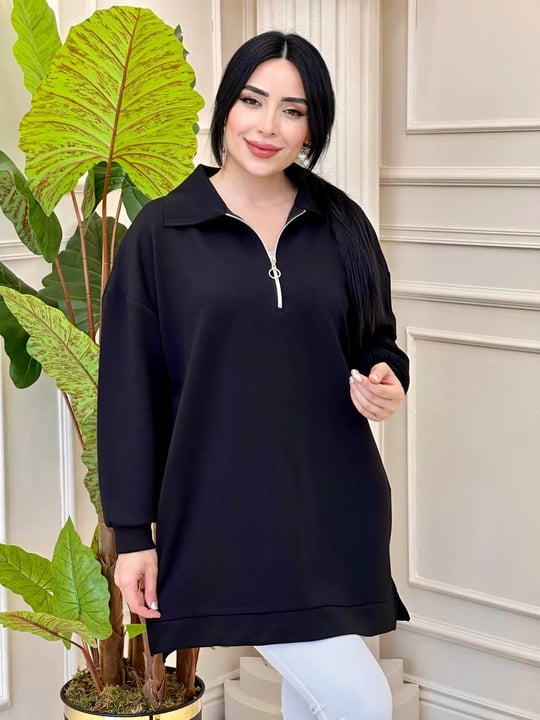 Arka Taş Bağçık Sweat 170013 t-24 Siyah