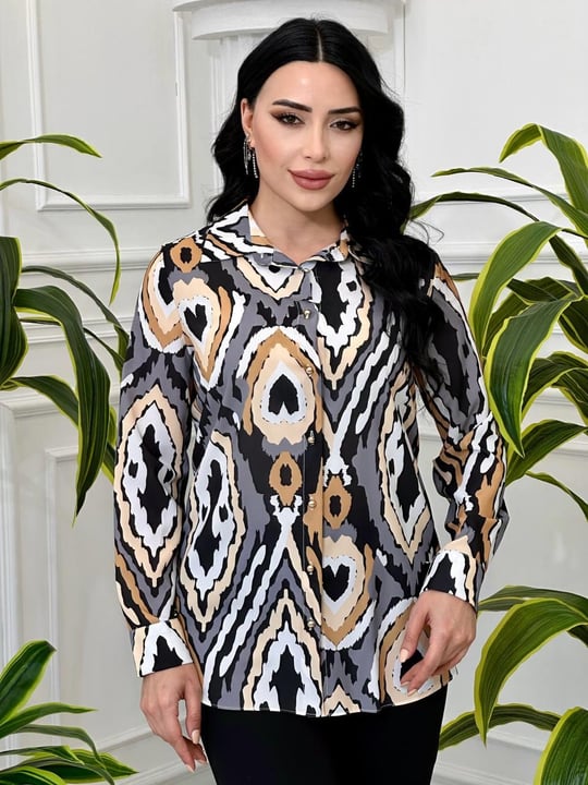 Batik Desen Gömlek 717 T-24 Gri