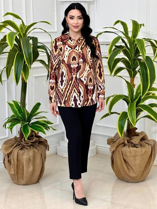 Batik Desen Gömlek 717 T-24 Taba