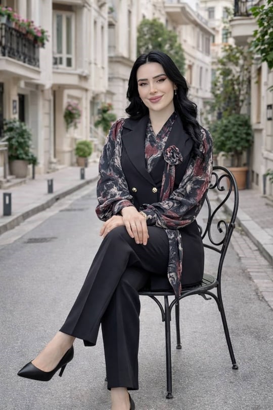 Batik Desen Gömlekli Üç'lü Takım 1770 T-26 Siyah