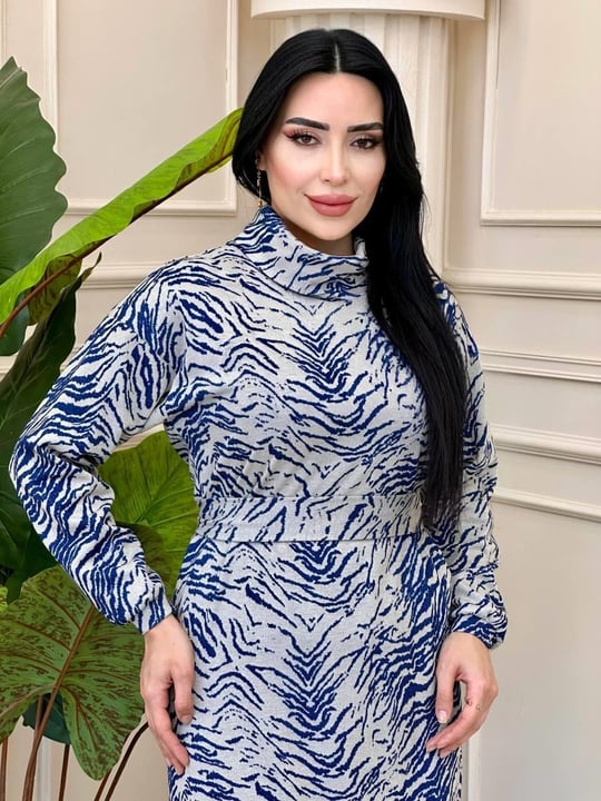Bel Bağlamalı Simli Elbise 1466 t-24 Saks
