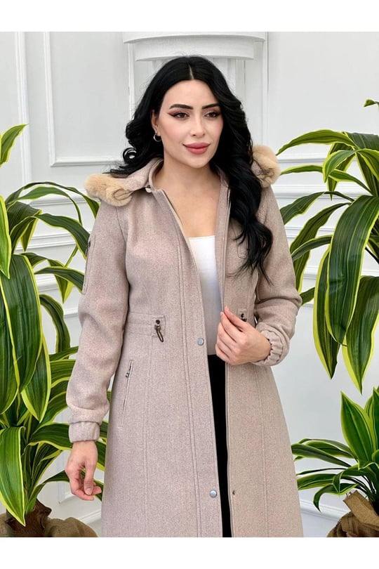 Bel Büzmeli Kaşe Kaban 8156-Taş