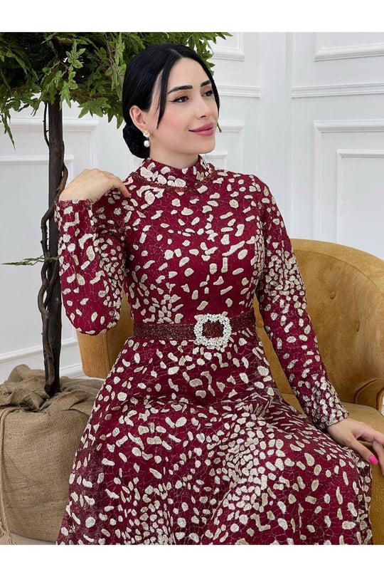 Benek Sim Abiye 17840-Bordo