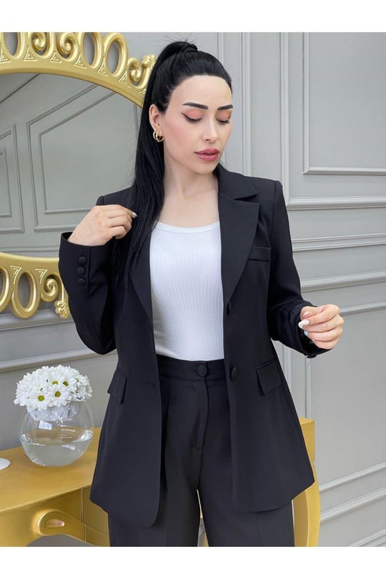 Ceketli Takım 24187-Siyah