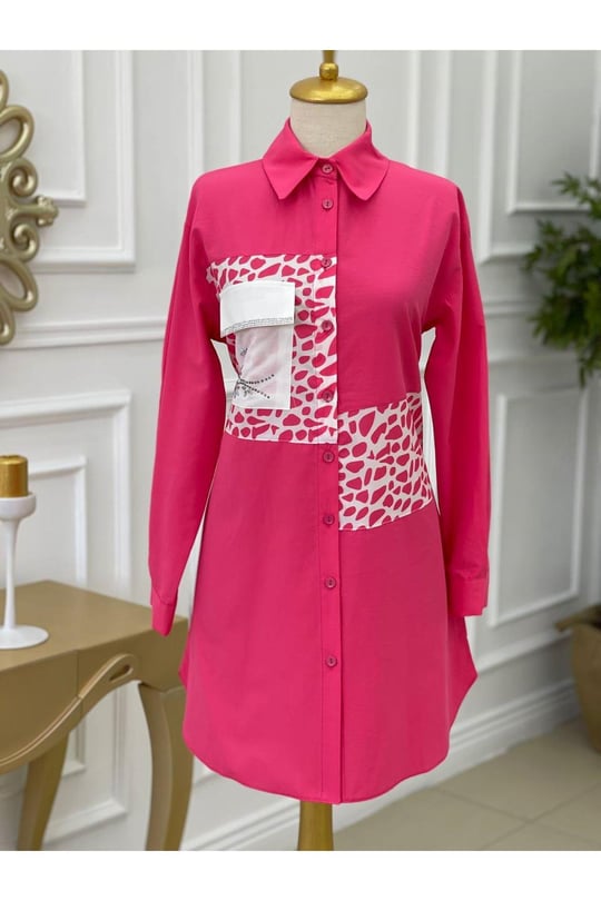 Cep Kapaklı Tunik 002-pembe