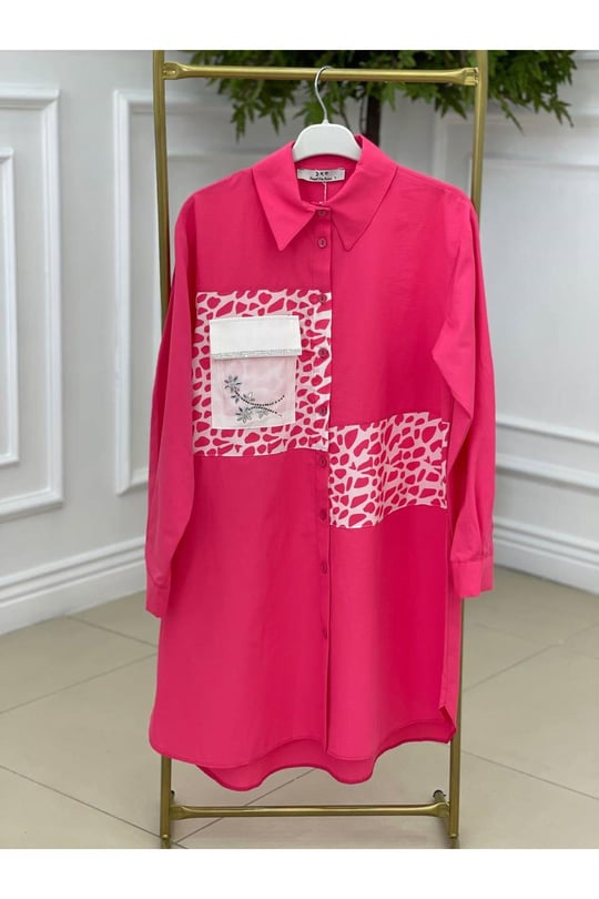 Cep Kapaklı Tunik 002-pembe
