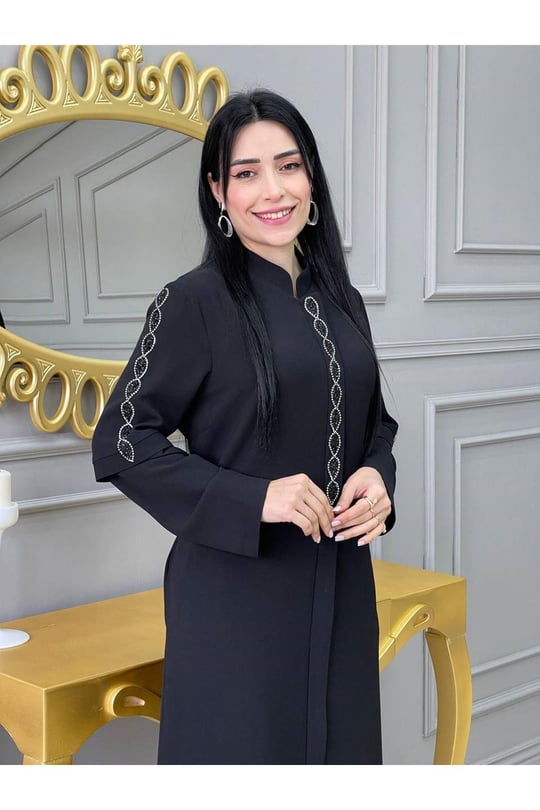 Damla Taş Ferace 604-Siyah