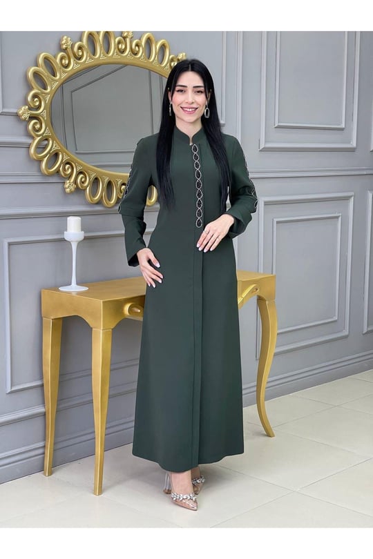 Damla Taş Ferace 604-Yeşil