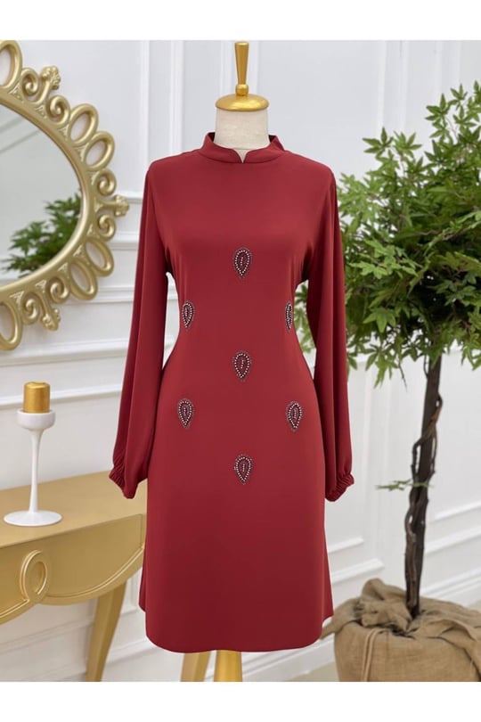 Damla Taş Tunik 585-Kiremit