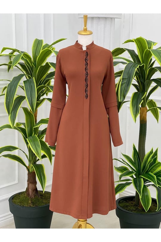 Damle Taşlı Giy-Cık Kap 5011-Taba