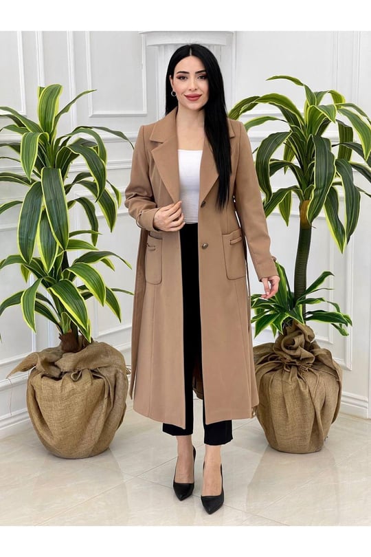 Deri İp Detay Kaban 7324-Camel