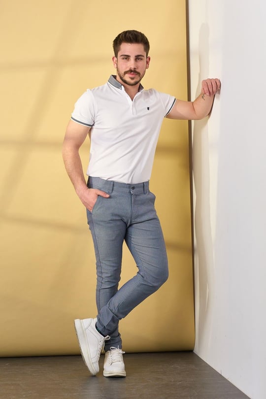 Dizmar Keten Pantolon 11281-Acık Mavi
