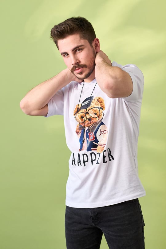 Dnz Tshirt 1030-Beyaz