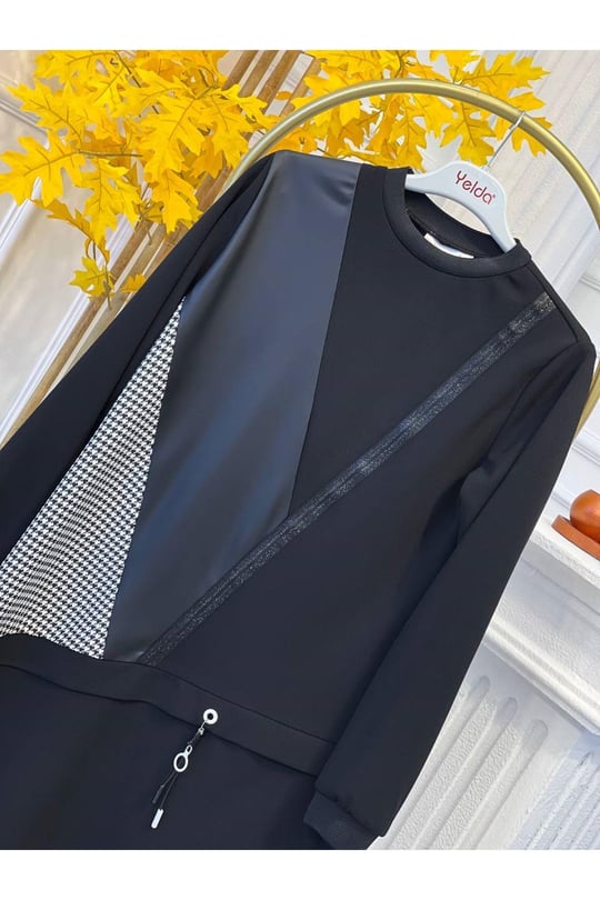 Ekose Spor Tunik 680-Siyah