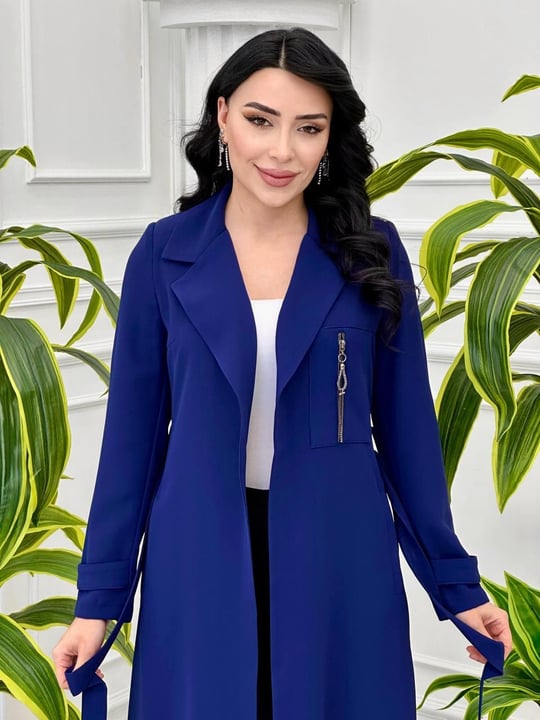 Fermuar Detay Bağlamalı Giy Çık 3354 T-24 Saks