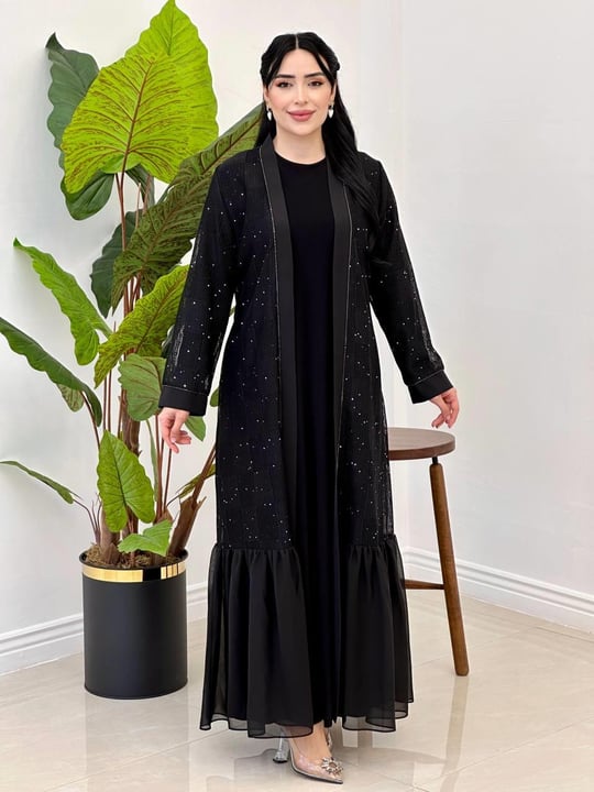 File Abaya Elbise 2123 Siyah