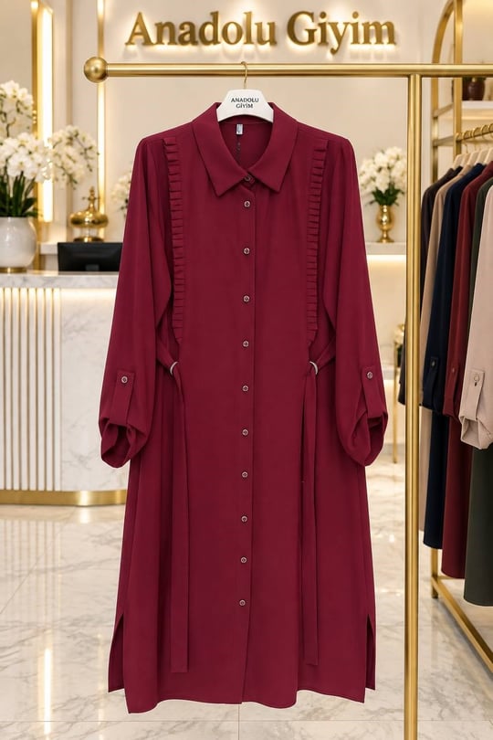 FırFır Detay Tunik 2245 T-26 Bordo