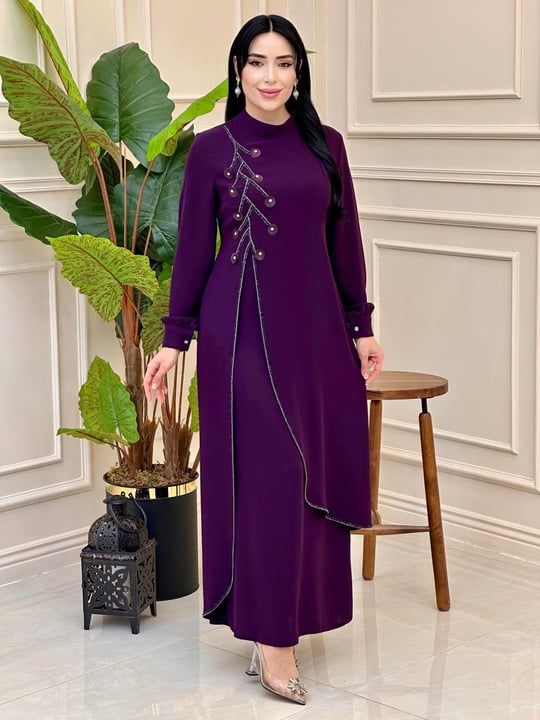 İkili Görünümlü Suzanna Elbise 1052 e025 Mor