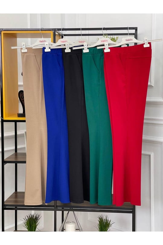 İspanyol Paça Pantolon 363-Vizon