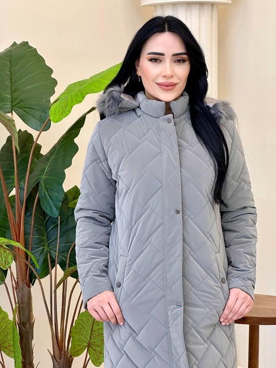 Kapişonlu Şişme Kaban 991 T-25 Gri