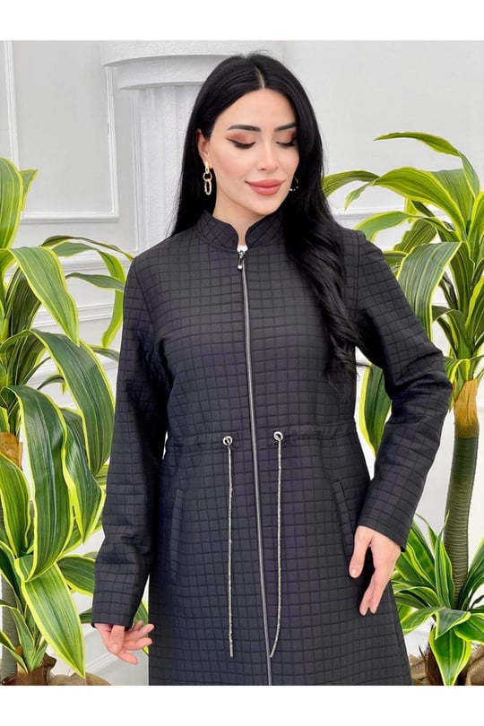 Kaşe Şişme Kaban 8173-Siyah
