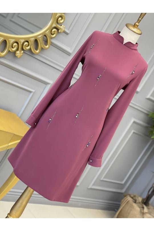 Kesit Taş Tunik 625-Rose