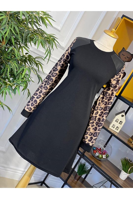 Kol Leopar Tunik 722-Siyah