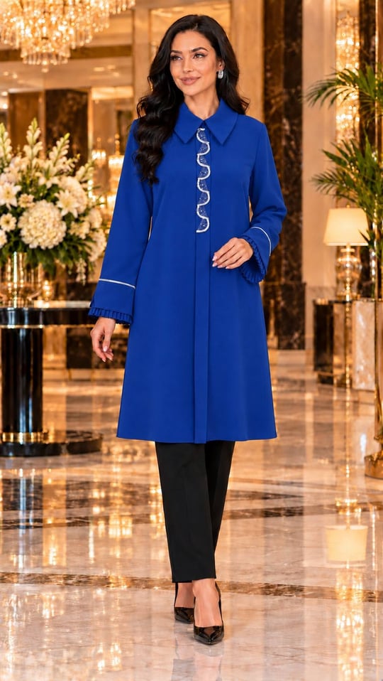 Kol Ucu Pilise Detay Taşlı Tunik 2111 T-26 Saks