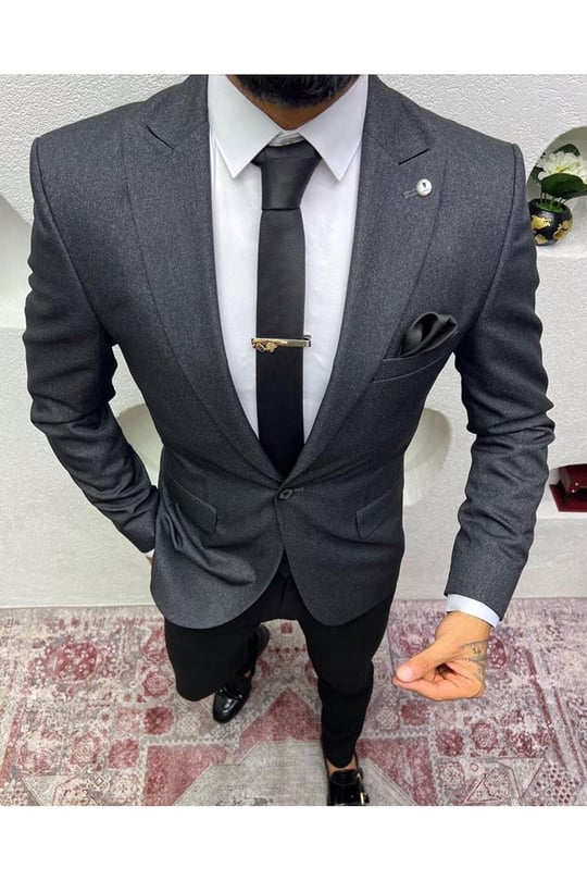 Longman Tek Ceket 1123-Antrasit