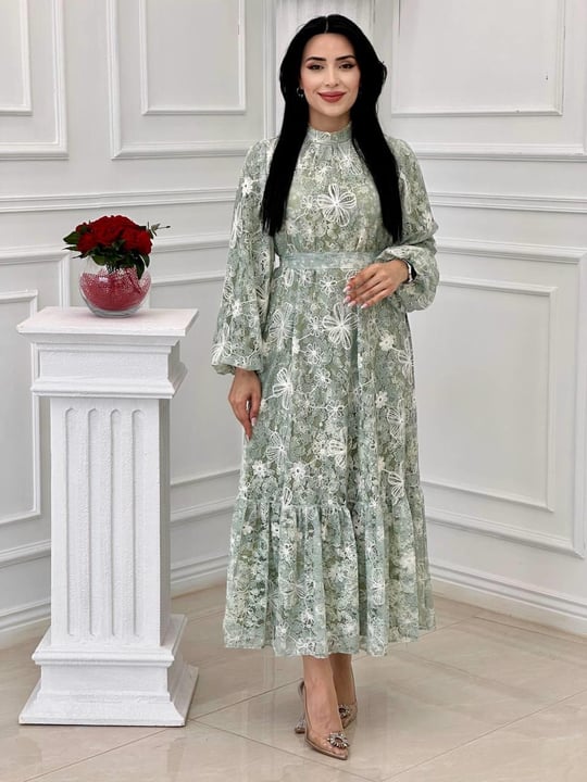 Miss İndigo Elbise 1340 T-24 Mint yeşili
