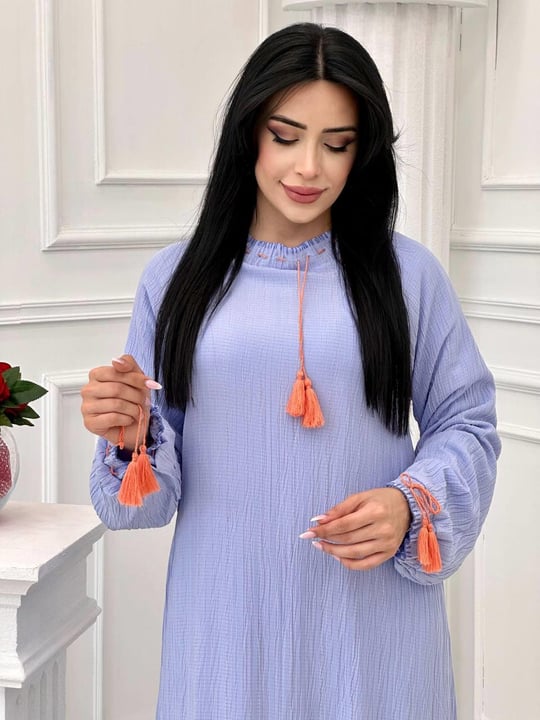 Miss İndigo Elbise 1343 T-24 bebek mavisi