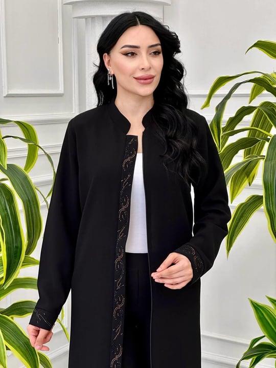 Nakışlı Battal Pardesü 4064 Siyah